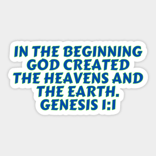 Bible Verse Genesis 1:1 Sticker